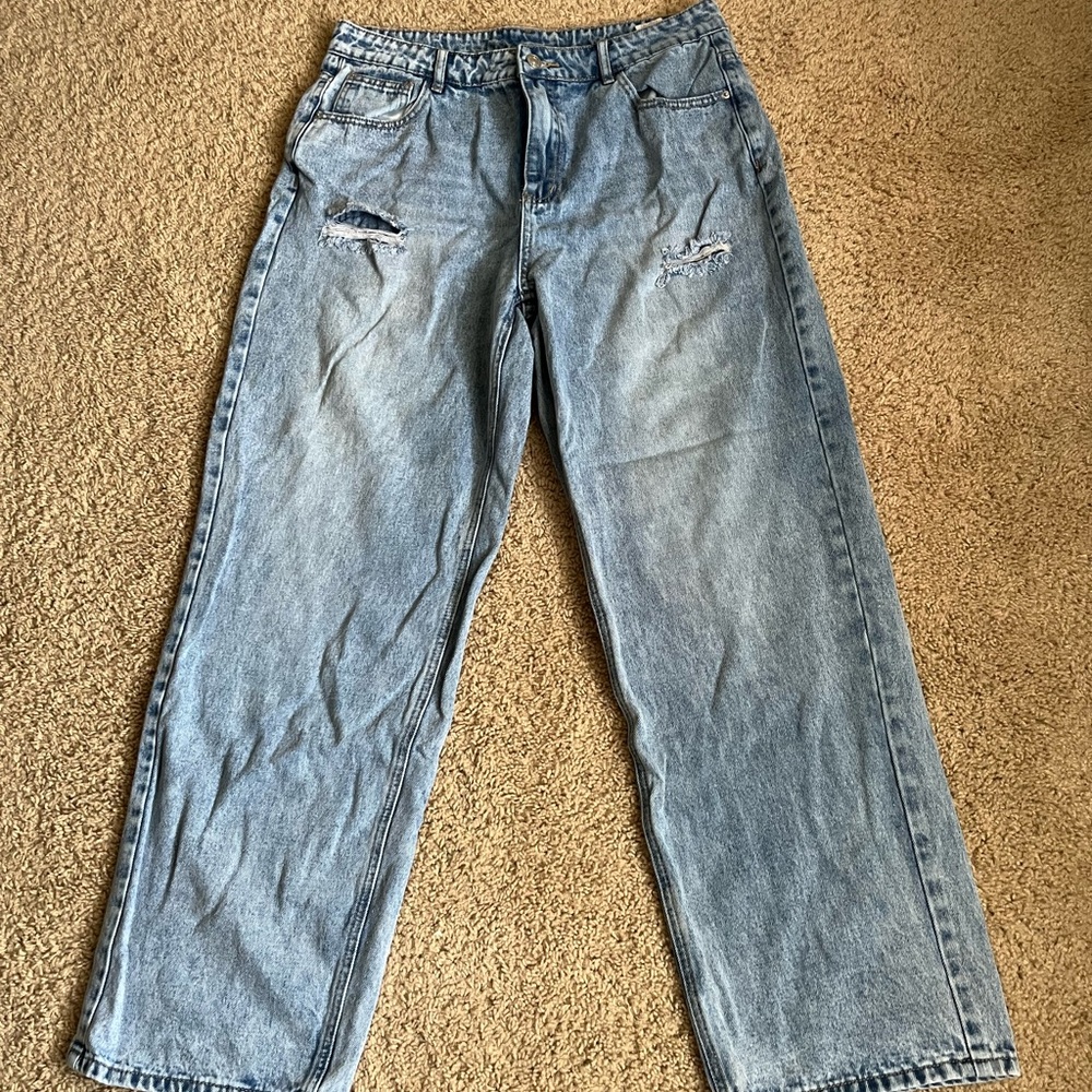 Distressed Light Blue Jeans